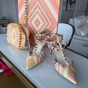 Valentino Multi color Rockstud pump size 38.5
